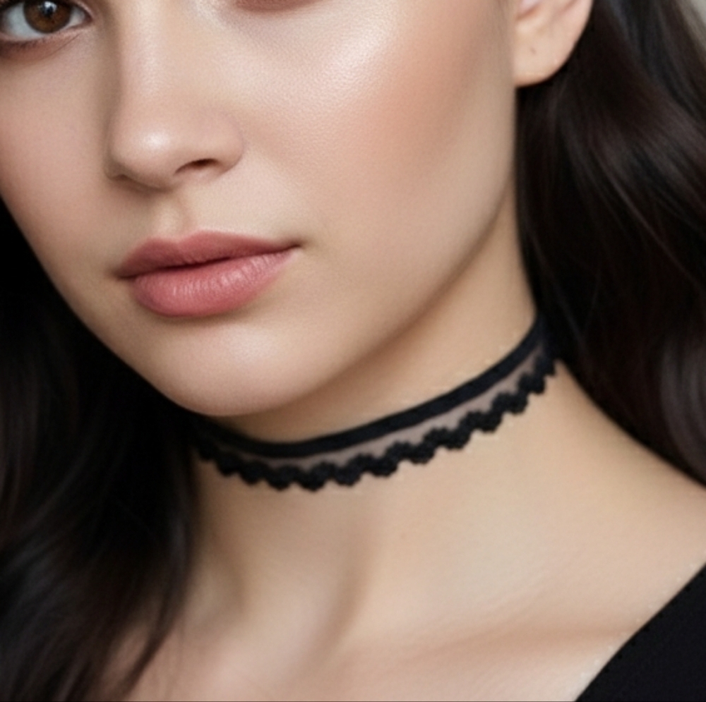 Chic Black Lace Choker Necklace New
